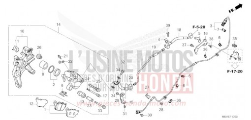ETRIER DE FREIN ARRIERE NSS750S de 2025